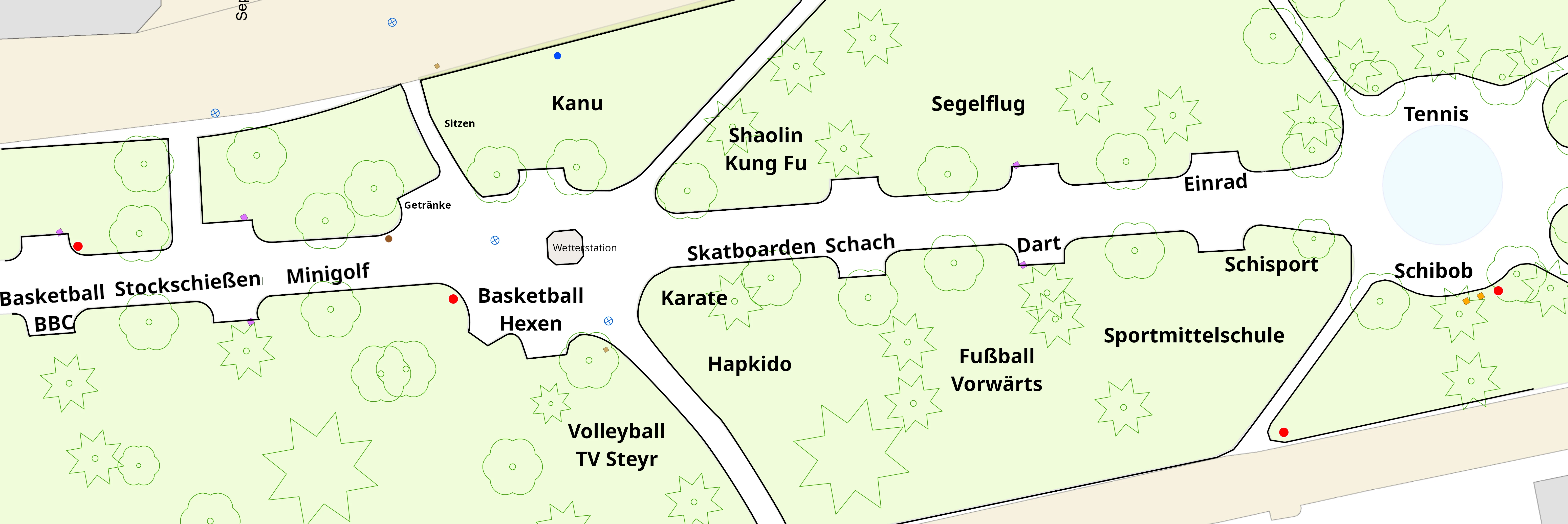 Lageplan für den Tag des Steyer Sports