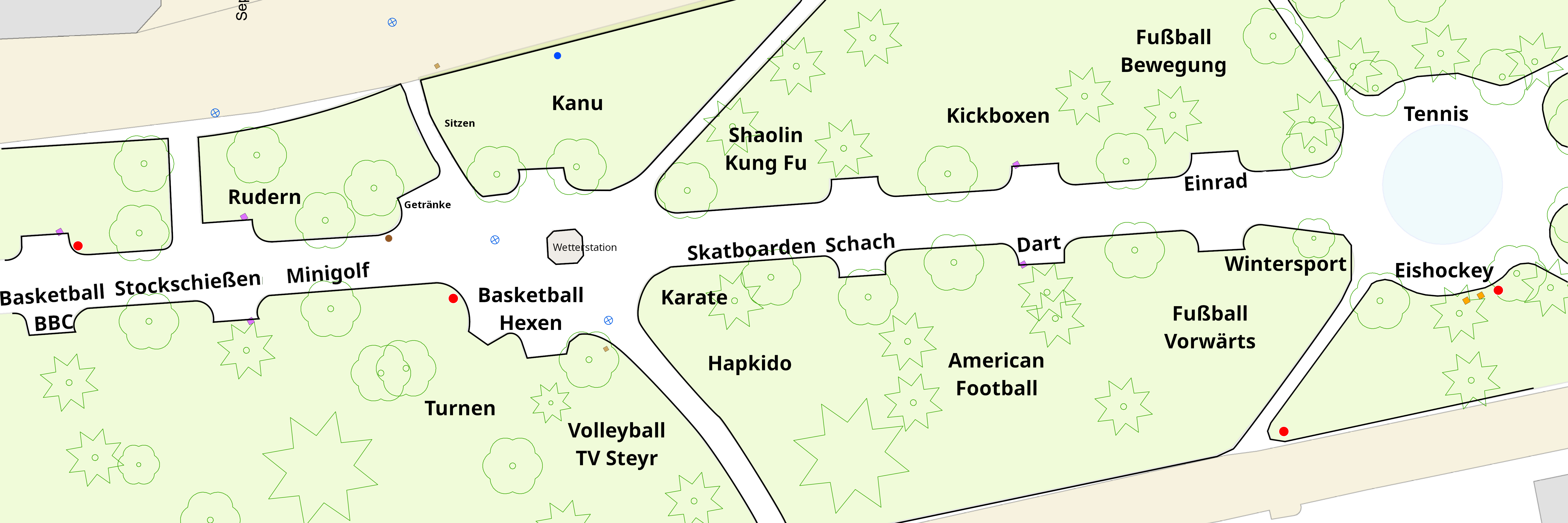 Lageplan für den Tag des Steyer Sports